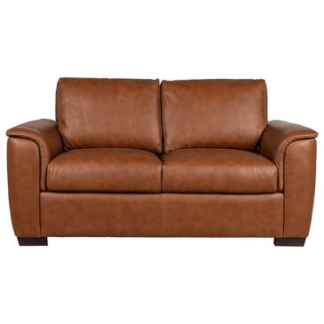 Flexsteel Henry Stationary Loveseat in Caramel, , large