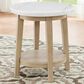 Crystal City Vida End Table in Burnished Blonde and White, , large