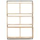 Maple and Jade 24" x 35" Wall Shelf in Natural Brown and Black, , large