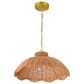 Creative Coop Penelope 1-Light Small Pendant Light with Natural Shade, , large