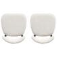Morden Fort 26" Armless Counter Stool with White Boucle Fabric in Black and Gold (Set of 2), , large