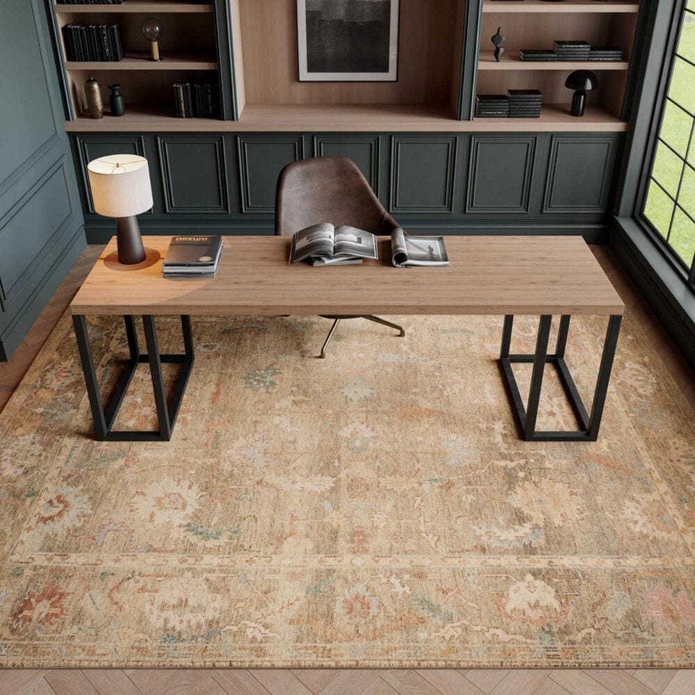 Nourison Vintage Washables Taupe and Multicolor 4' x 6' Area Rug, , large