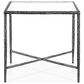 Furniture of America Lalia End Table with Tempered Glass Top and Bullnose Edge in Gun Metal, , large