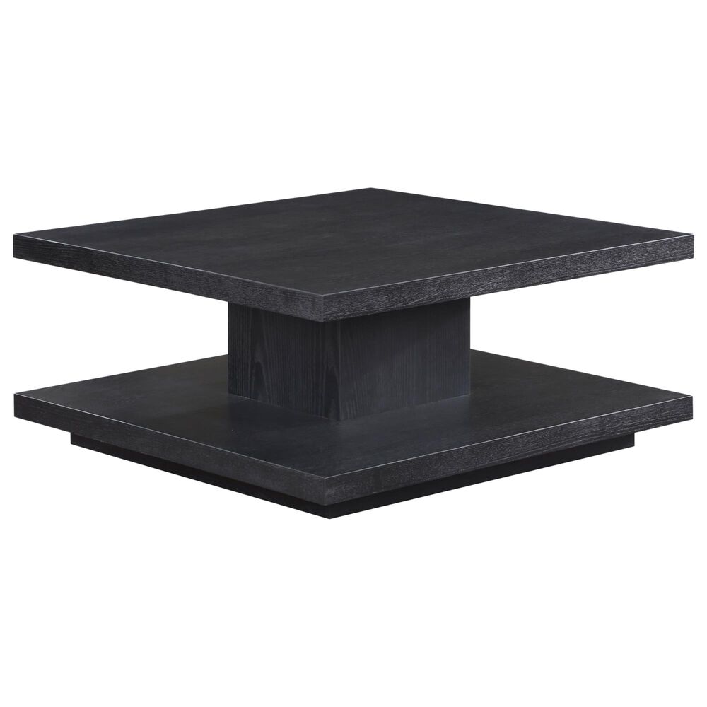 Steve Silver Canyon Square Cocktail Table with Casters in Black, , large
