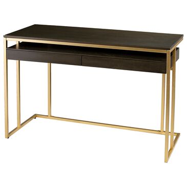 Southern Enterprises Kinlord Desk in Brown and Gold, , large