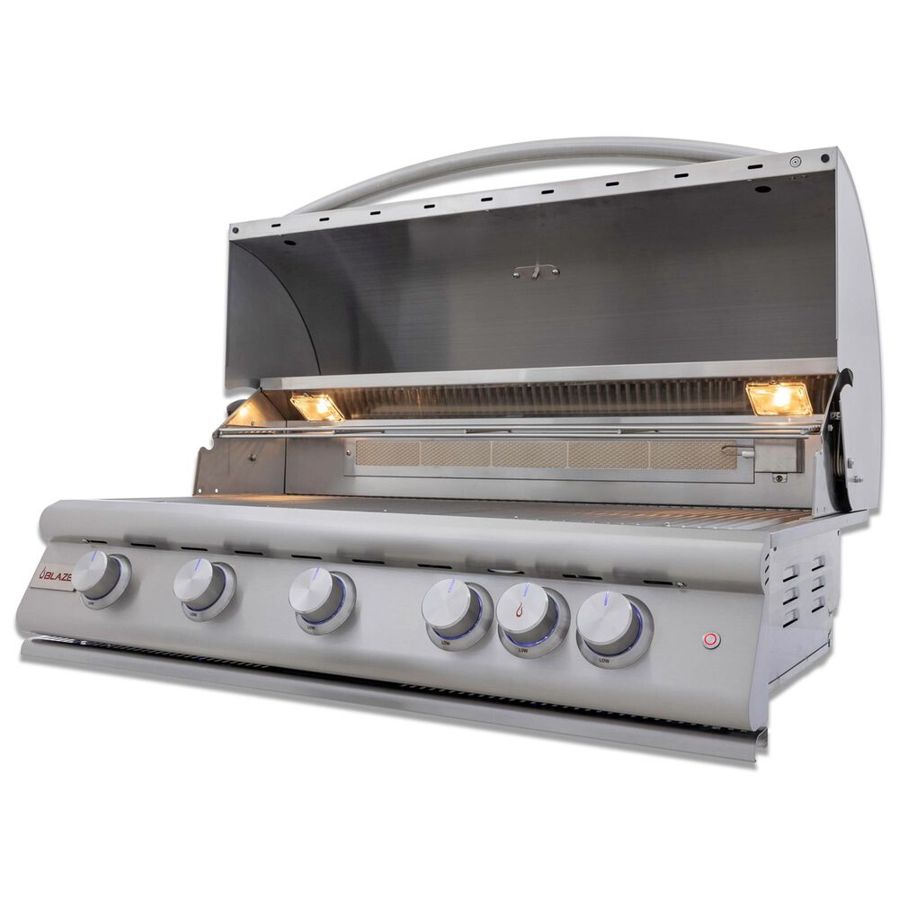 Blaze Premium LTE+ 40&quot; Propane Gas Grill with 5-Burner in Stainless Steel, , large