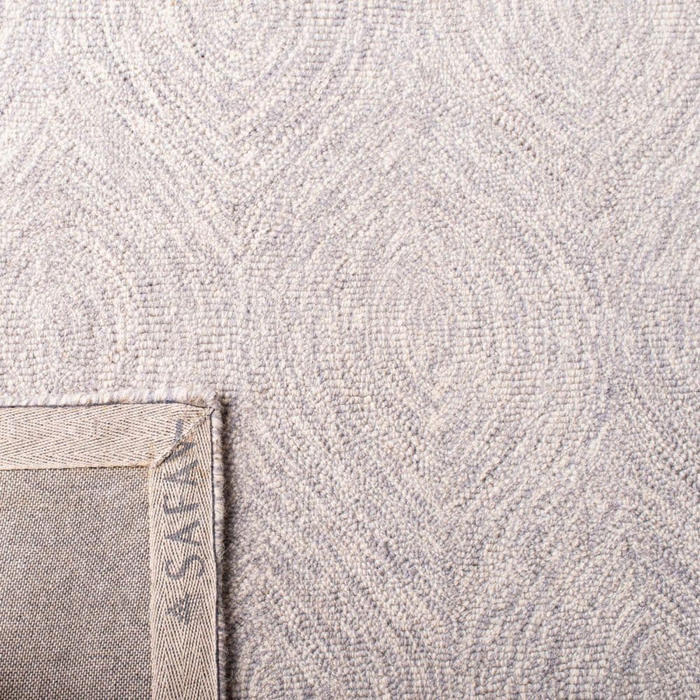 Safavieh Micro-Loop Geometric 4&#39; x 6&#39; Silver and Ivory Area Rug, , large