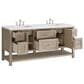James Martin Vanities Breckenridge 72" Double Vanity in Whitewashed Oak with 3 cm White Zeus Quartz Top, , large
