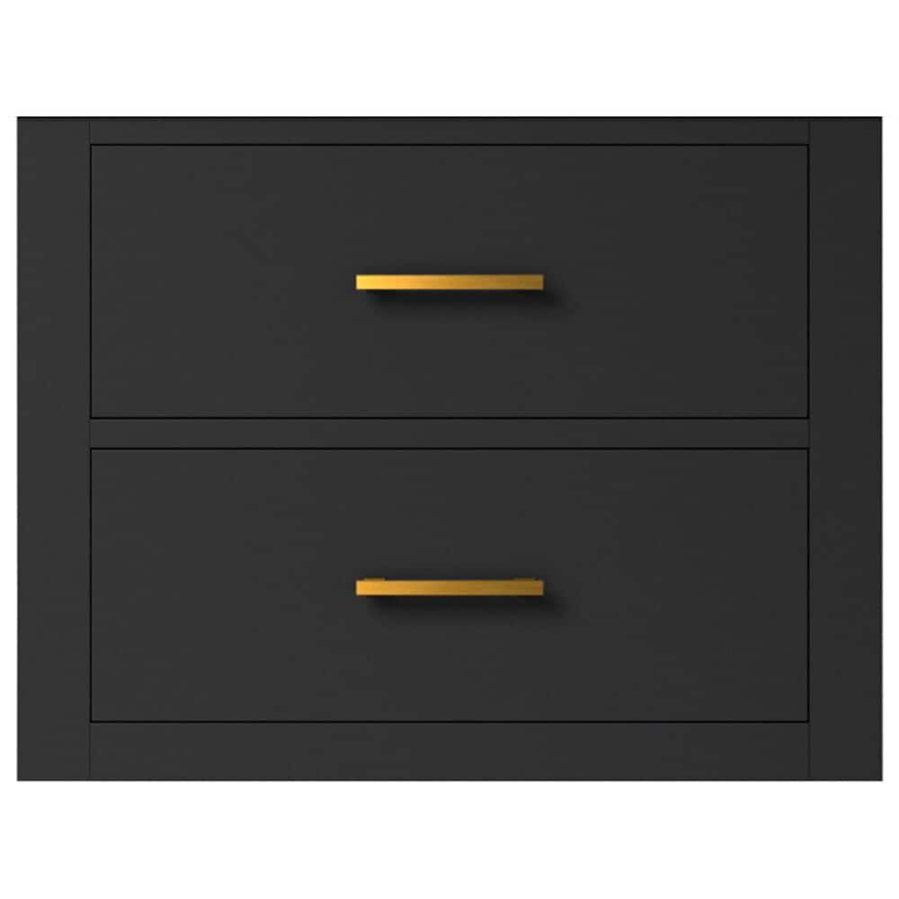 Lexora Home Castor 24&quot; Single Bathroom Vanity in Black with White Acrylic Top and Rectangular Sink, , large