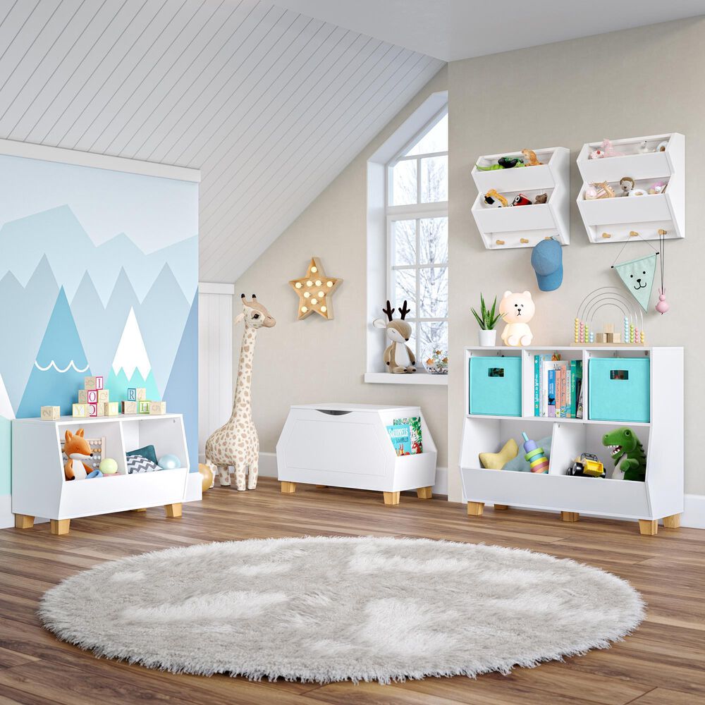 RiverRidge Home Catch-All 5-Cubby Toy Organizer in White, , large