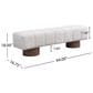 Hearth and Haven 64" Upholstered Dining Bench with Feet Pads in Beige, , large