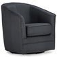 Baxton Studio Porter Swivel Chair in Grey, , large