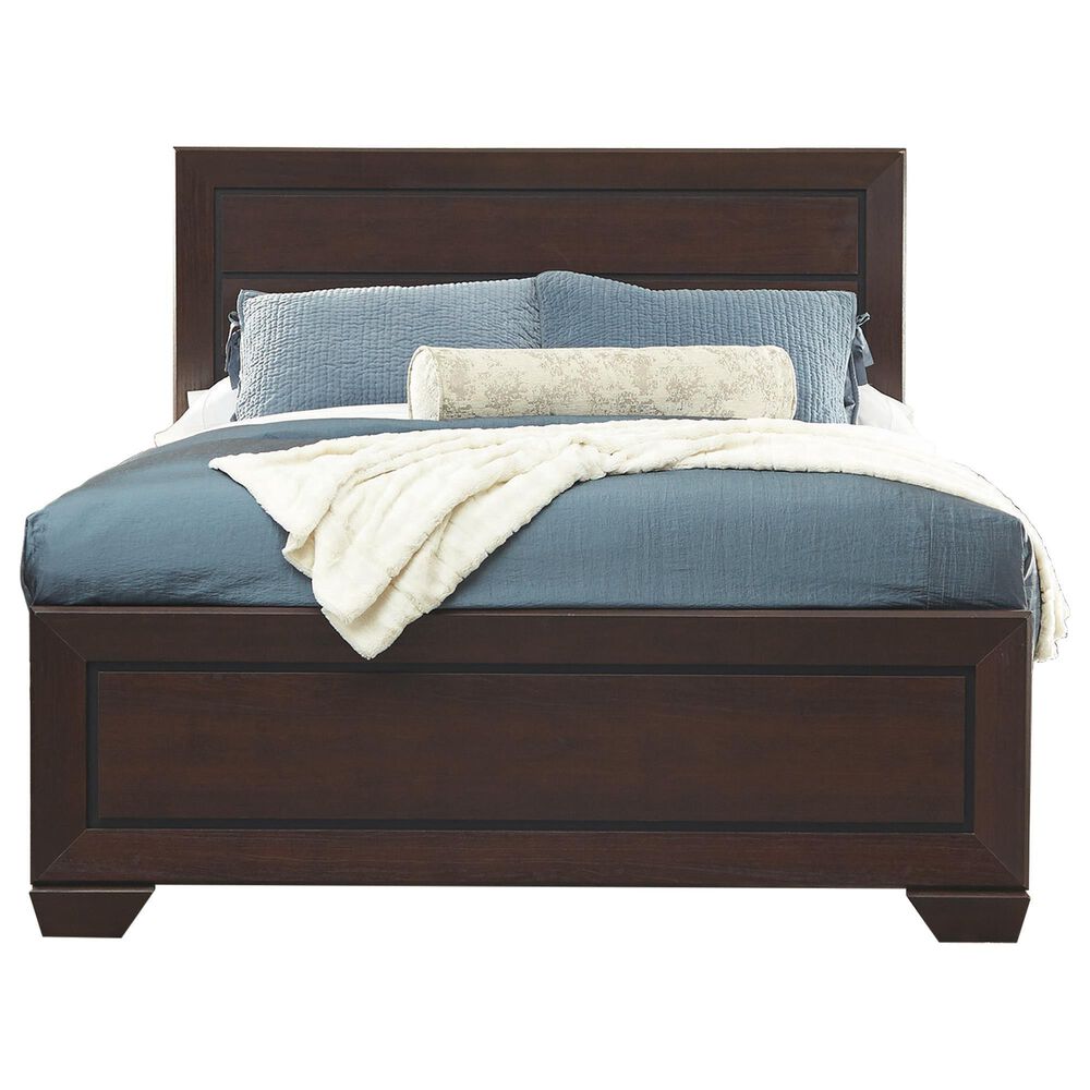 Pacific Landing Kauffman Queen Panel Bed in Dark Cocoa, , large