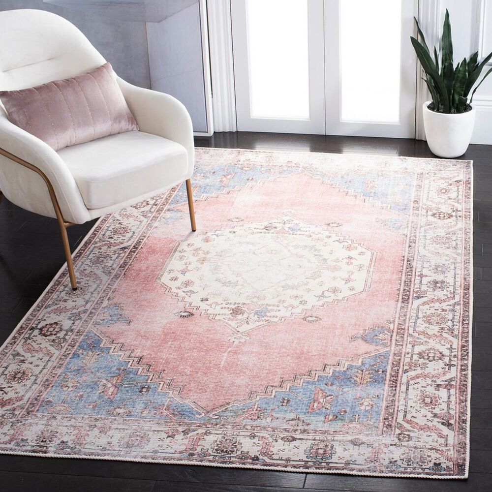 Safavieh Serapi 5'3" x 7'7" Ivory and Pink Area Rug, , large