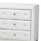 Baxton Studio Luminescence 6-Drawer Dresser with White Upholstered in Chrome, , large