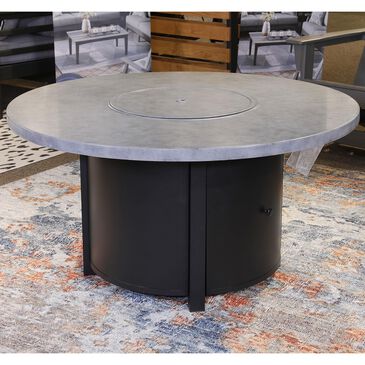 Signature Design by Ashley Coulee Mills Round Fire Pit Table in Gray and Black, , large
