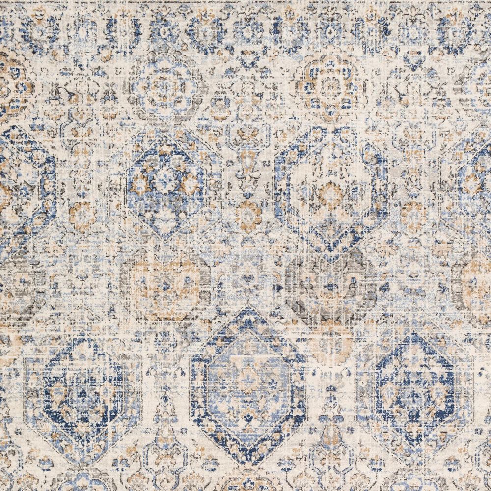 Surya Indigo IGO-2308 2&#39; x 2&#39;9&quot; Blue, Charcoal and Tan Scatter Rug, , large