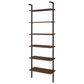 Coaster Owens 6-Shelf Wall Bookcase in Walnut and Black, , large