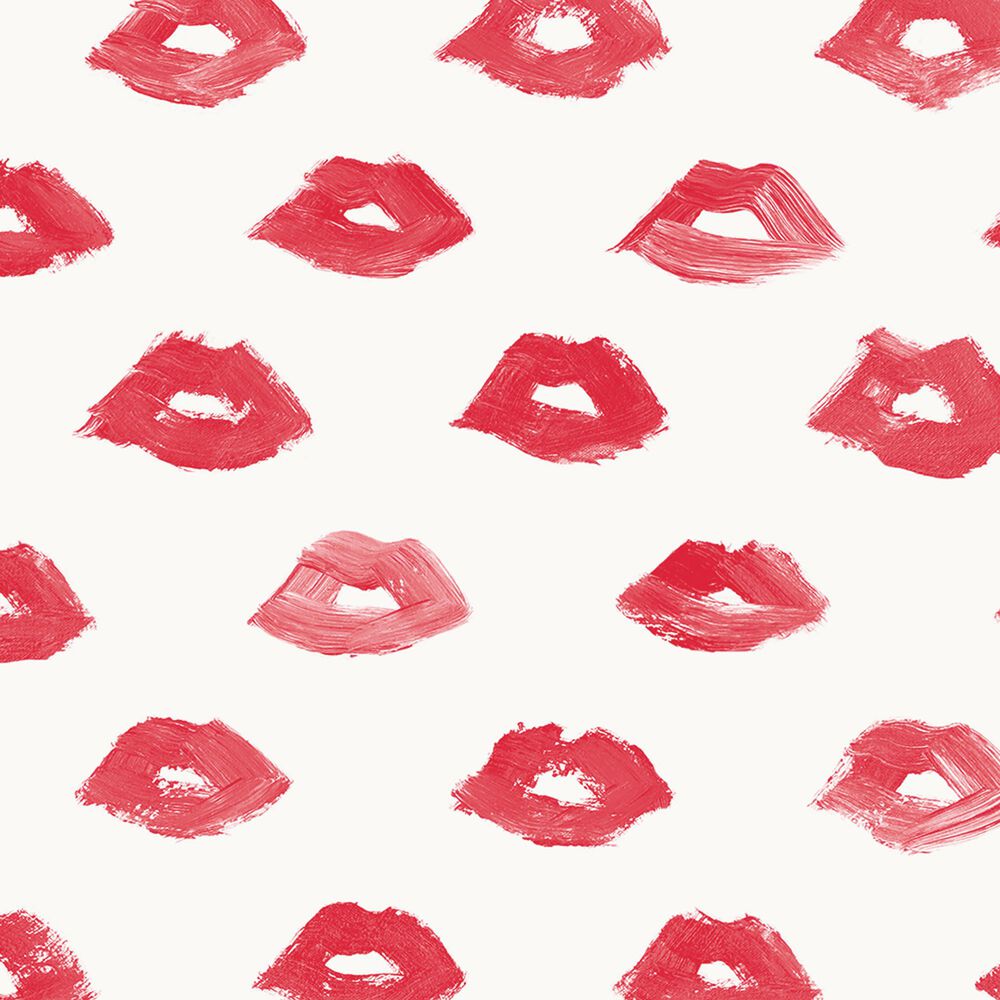 Tempaper Novogratz Painted Lips Peel & Stick Wallpaper in Red, , large
