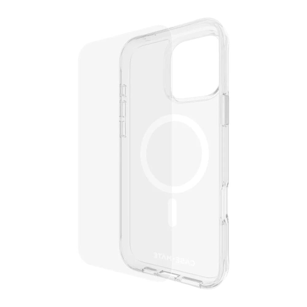 Case-Mate Protection Pack Tough MagSafe Case and Glass Screen Protector for Apple iPhone 16 Pro Max - Clear, , large