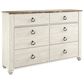 Ashley Willowton 4-Piece Queen Panel Bedroom Set in Whitewash, , large