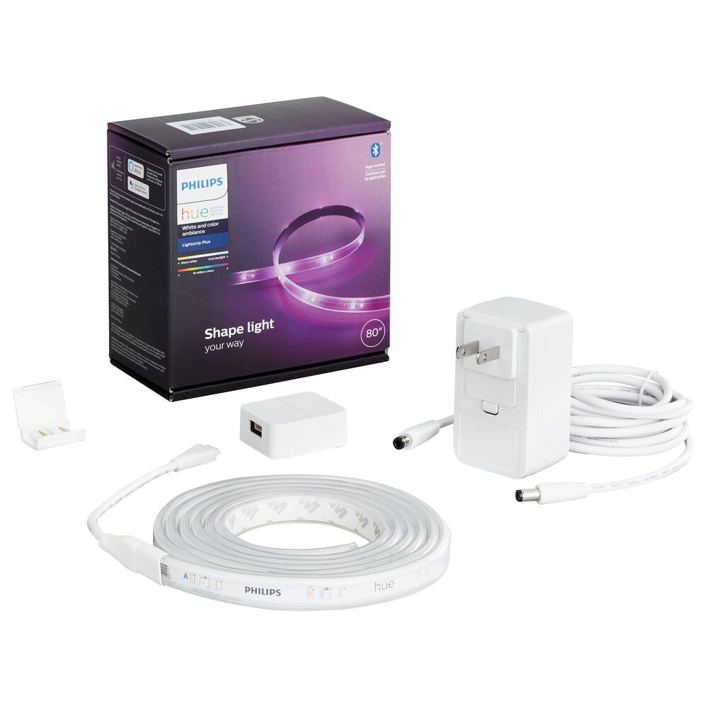 majs At opdage For tidlig Philips Hue 6' Lightstrip Starter Kit + 40" Lightstrip Extension V4 in  White Bundle | NFM