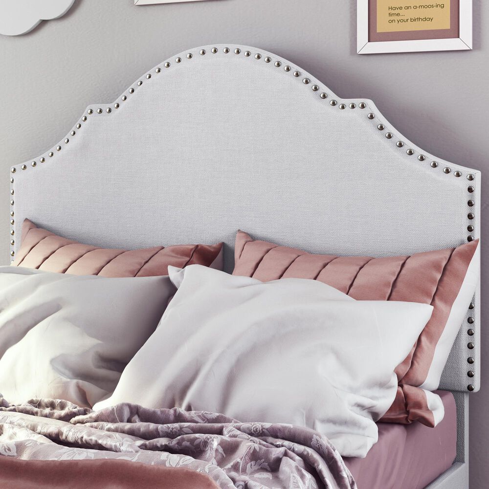 Accentric Approach Twin Upholstered Headboard in Gray, , large
