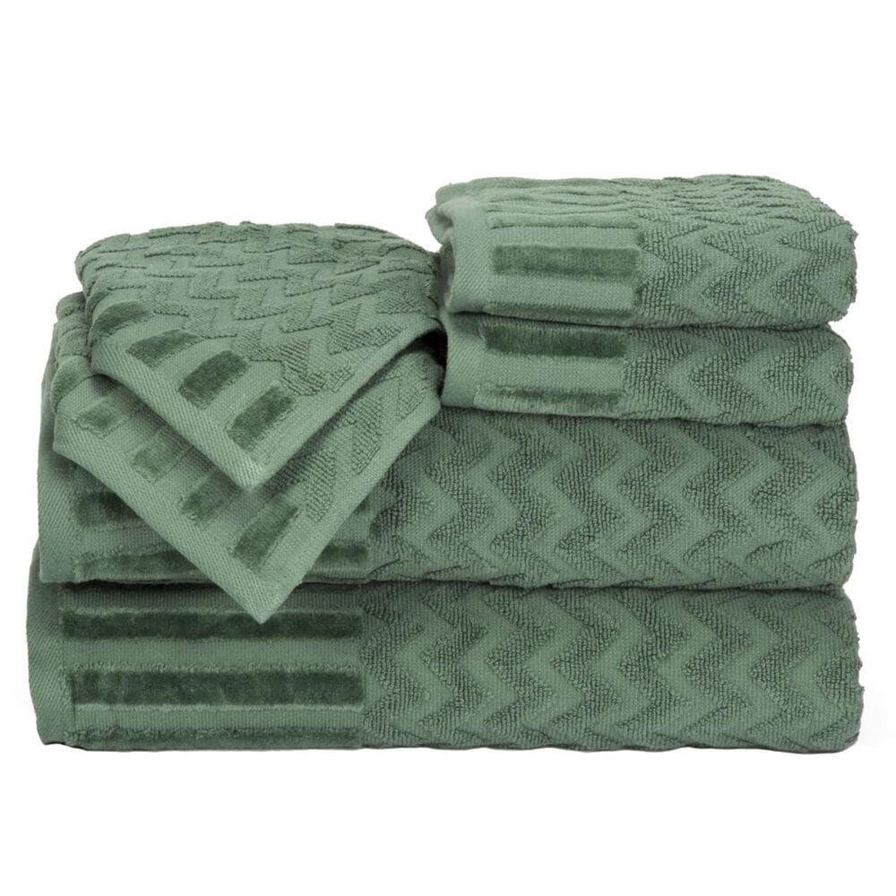 Timberlake Lavish Home Chevron 100% Cotton 6 Piece Towel Set, , large