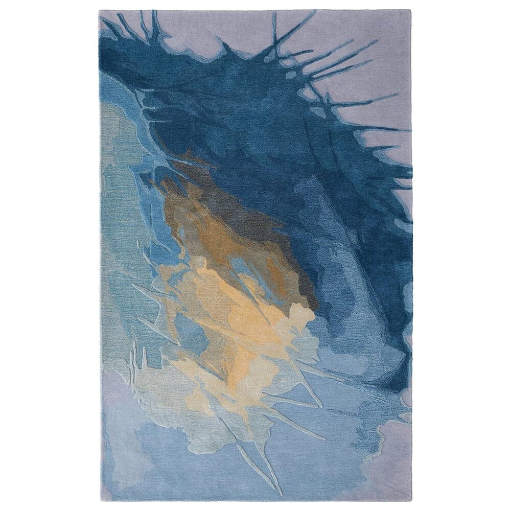 Feizy Rugs Kawai 10" x 14" Teal Area Rug, , large