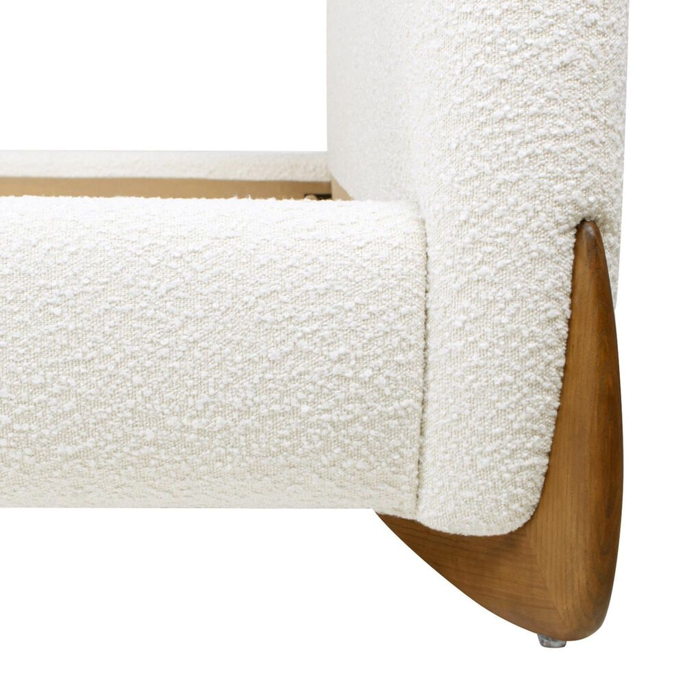 Jennifer Taylor Home Alpine Puffy Modern Queen Platform Bed in Ivory White, , large