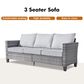 HOMLUX 5-Piece Outdoor Conversation Set in Light Gray, , large
