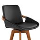 Lumisource Cosmo Swivel Counter Stool in Walnut and Black, , large