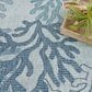 Nourison Garden Oasis Nautical Blue 9" x 12" Indoor/Outdoor Area Rug, , large
