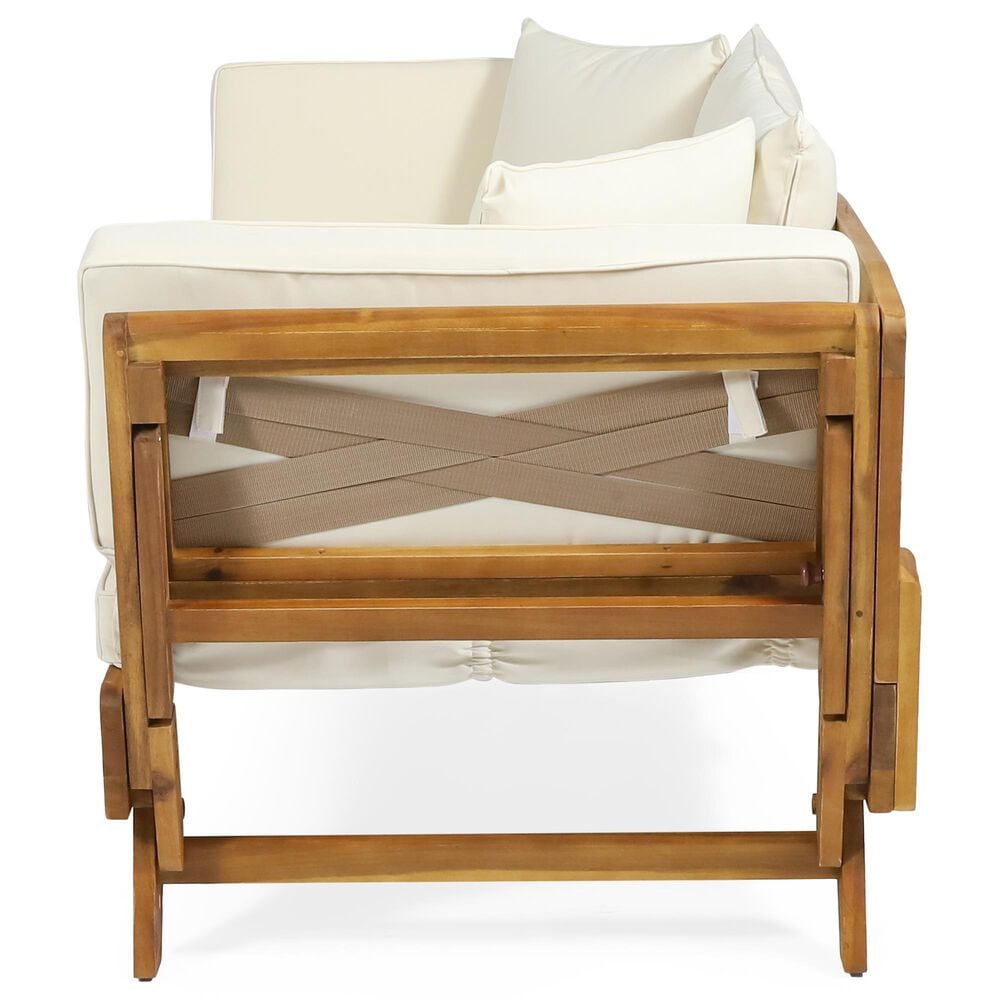 Hearth and Haven Serene Outdoor Full Expandable Sofa Daybed in Beige, , large