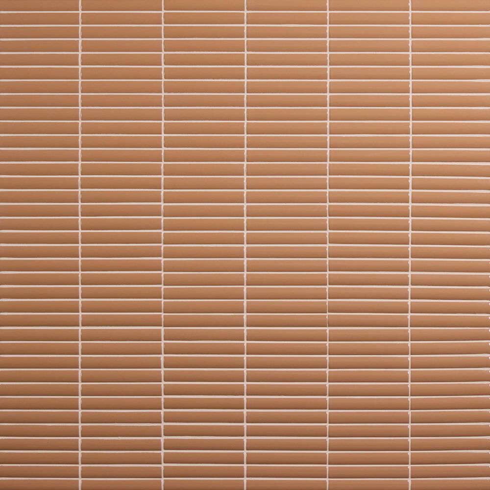 Dal-Tile Artefino Vintage Morganite 1" x 6" Pencil Fluted on 11" x 12" Porcelain Mosaic Sheet, , large