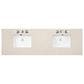 James Martin Vanities Bristol 72" Double Bathroom Vanity in Bright White with 3 cm Eternal Marfil Quartz Top and Rectangular Sinks, , large