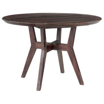 Porter Design Fall River Round Dining Table in Black Walnut - Table Only, , large