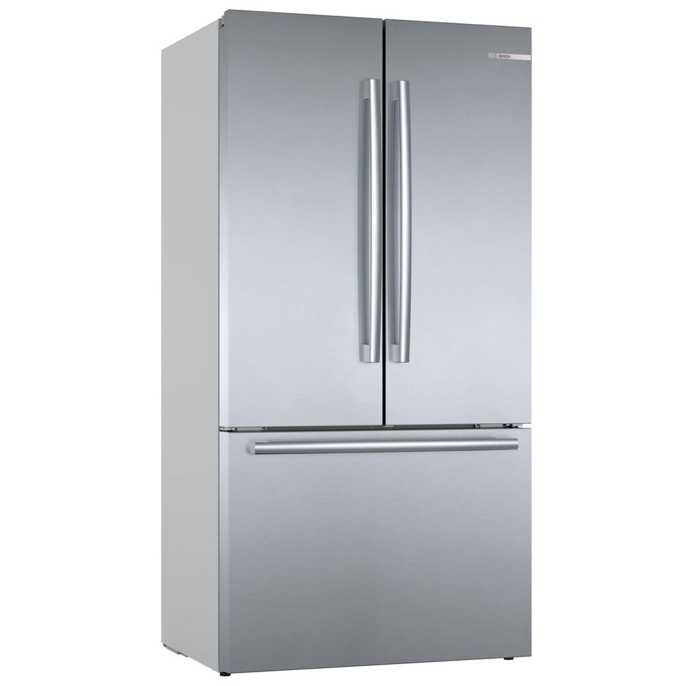 In detail Huichelaar Cataract Bosch 36" French Door 3-Door Refrigerator in Stainless Steel | Nebraska  Furniture Mart