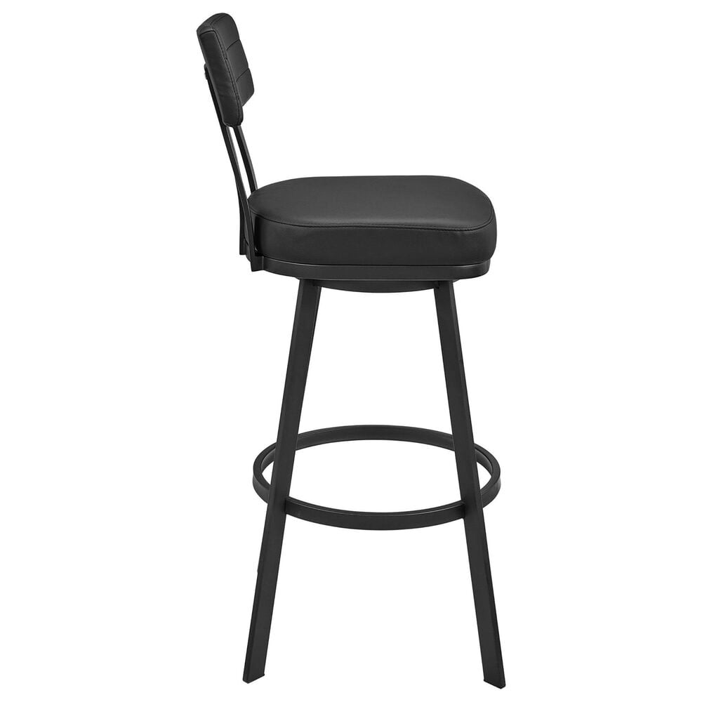 Blue River Benjamin 30&quot; Swivel Bar Stool in Black, , large