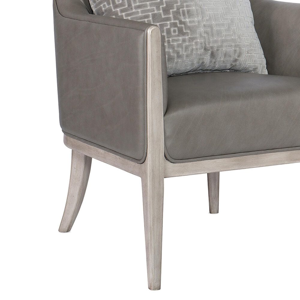 Hooker Furniture Kyndall Leather Club Chair in Grey, , large