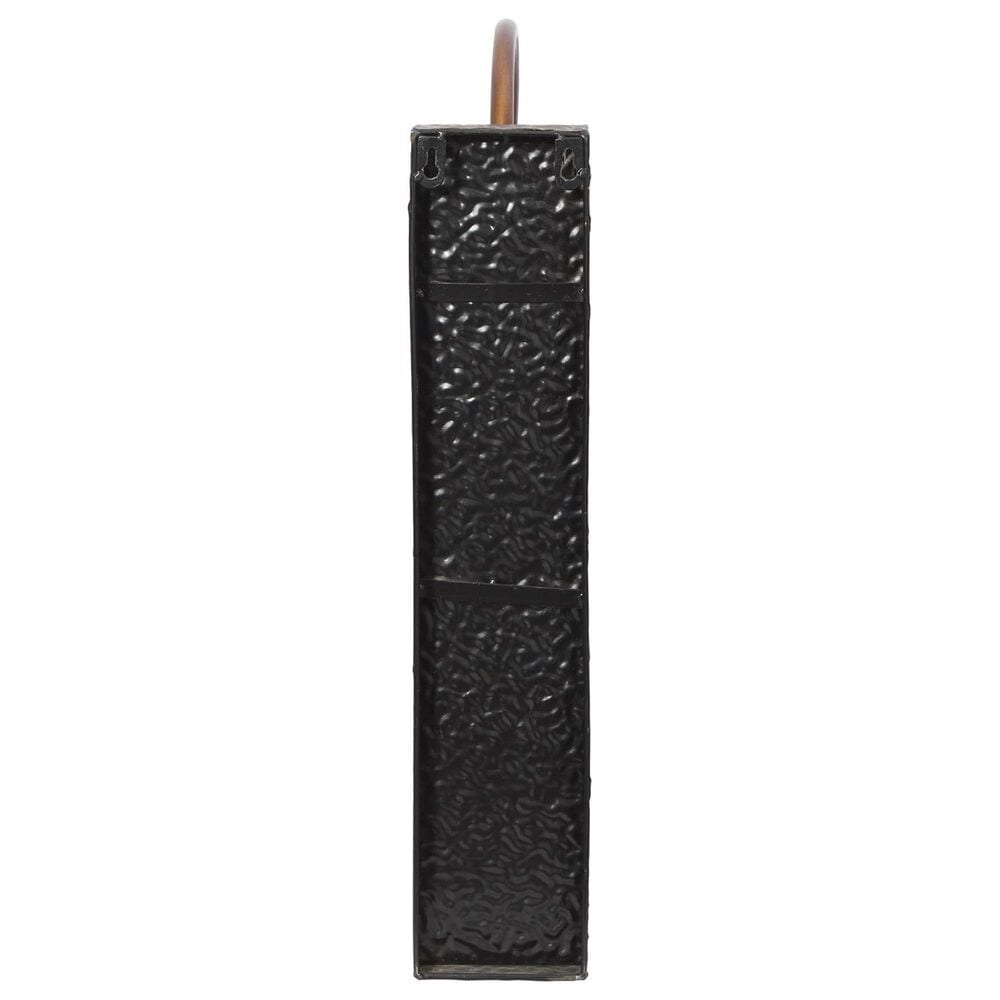 Maple and Jade 25&quot; Single Scroll Indoor/Outdoor Wall Mount Candle Holder in Weathered Bronze and Clear, , large