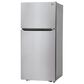 LG 20 Cu. Ft. Top Freezer Refrigerator Reversible Door with Ice Maker in Stainless Steel, , large