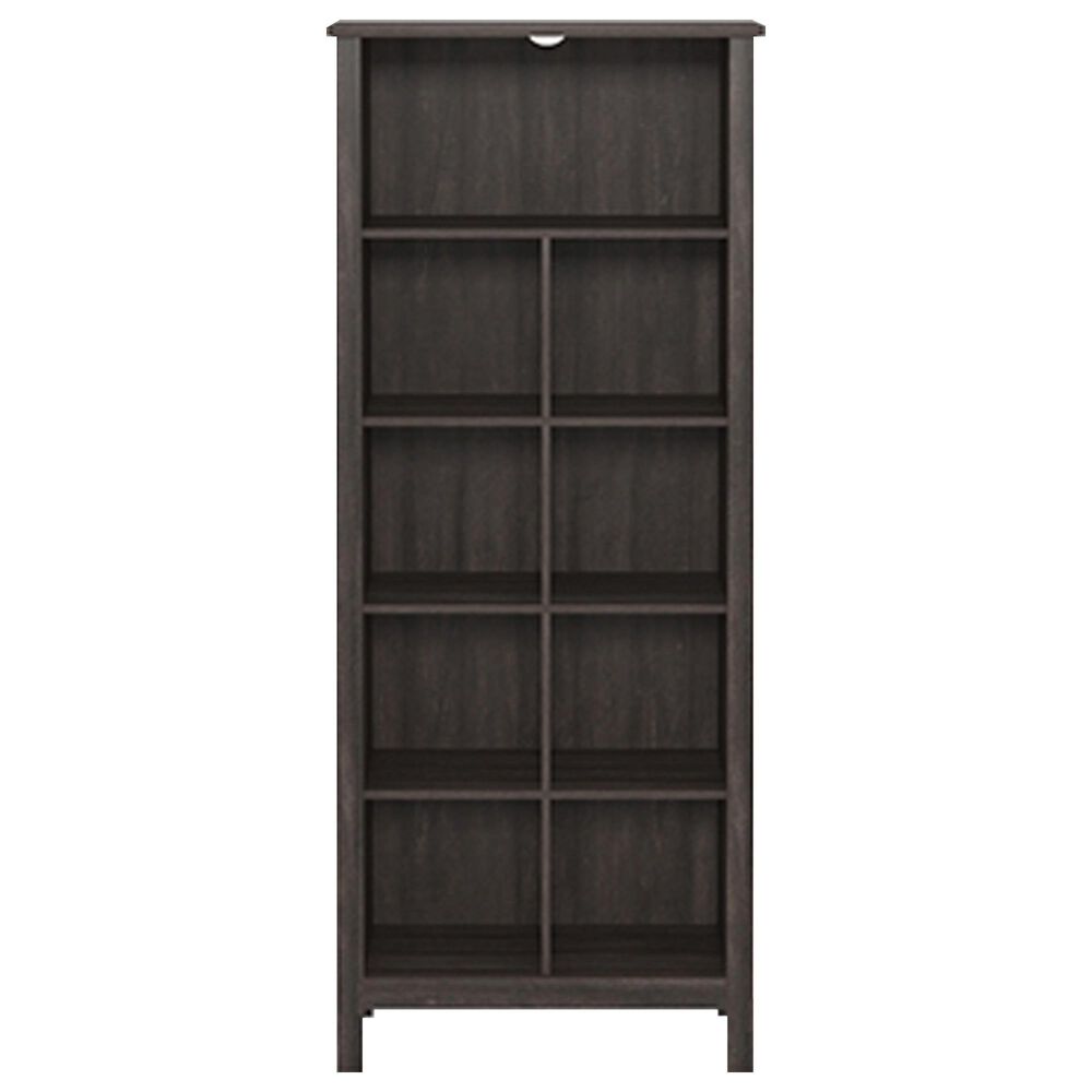 Sauder 9-Shelf Tall Cubby Bookcase in Blade Walnut, , large