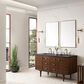 James Martin Vanities Amberly 60" Double Bathroom Vanity in Walnut with 3 cm Charcoal Soapstone Quartz Top and Rectangular Sinks, , large