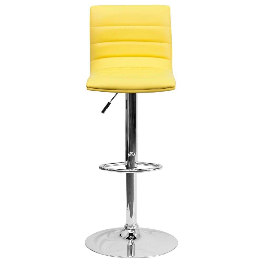 Flash Furniture Adjustable Barstool in Yellow, , large