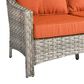 HOMLUX Outdoor Rattan Loveseat with Ergonomic in Orange, , large