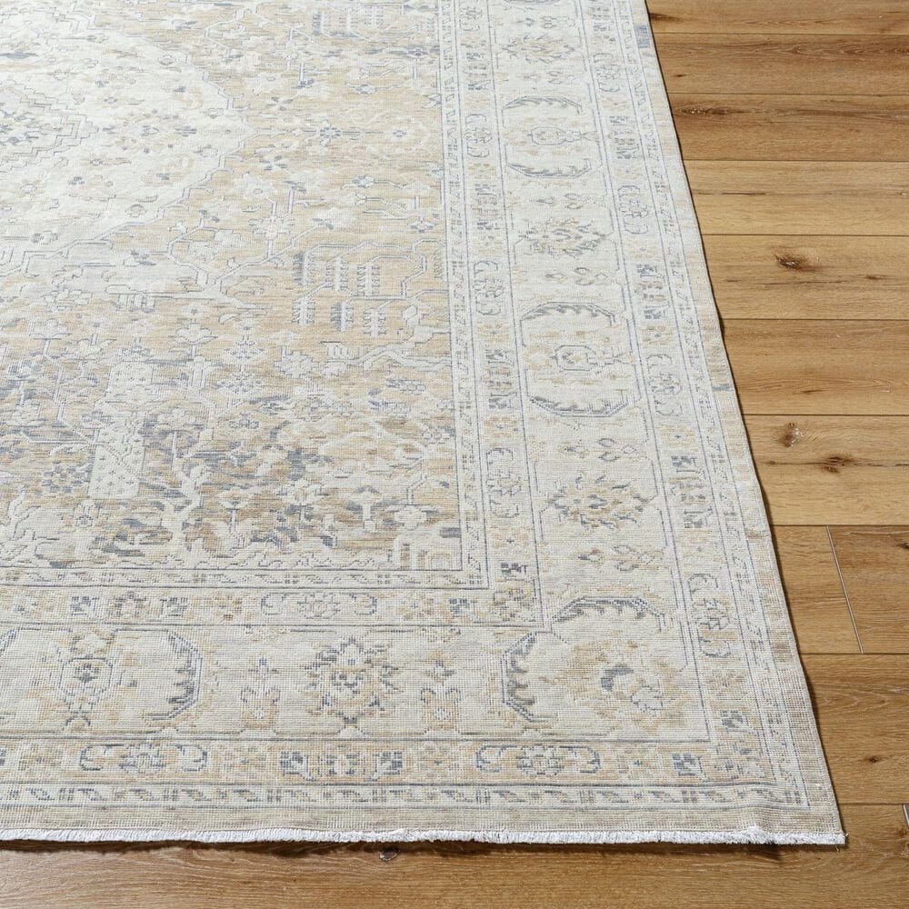 Surya Once Upon a Time Ivory, Tan, Light Gray, Gray and Light Brown 2&#39;11&quot; x 9&#39;10&quot; Runner, , large
