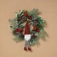 The Gerson Company 24" 2599050EC Holiday Pine Wreath with Gnome Ornaments in Green and Red, , large