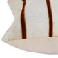 L.R. Home 18" x 18" Stripe Faux Cowhide Throw Pillow in Ivory and Brown, , large