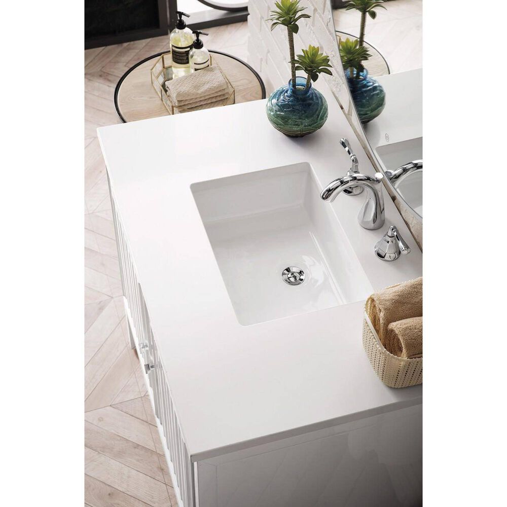 James Martin Vanities Athens 36&quot; Single Vanity Base in Bright White, , large